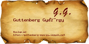 Guttenberg György névjegykártya