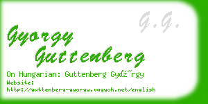 gyorgy guttenberg business card